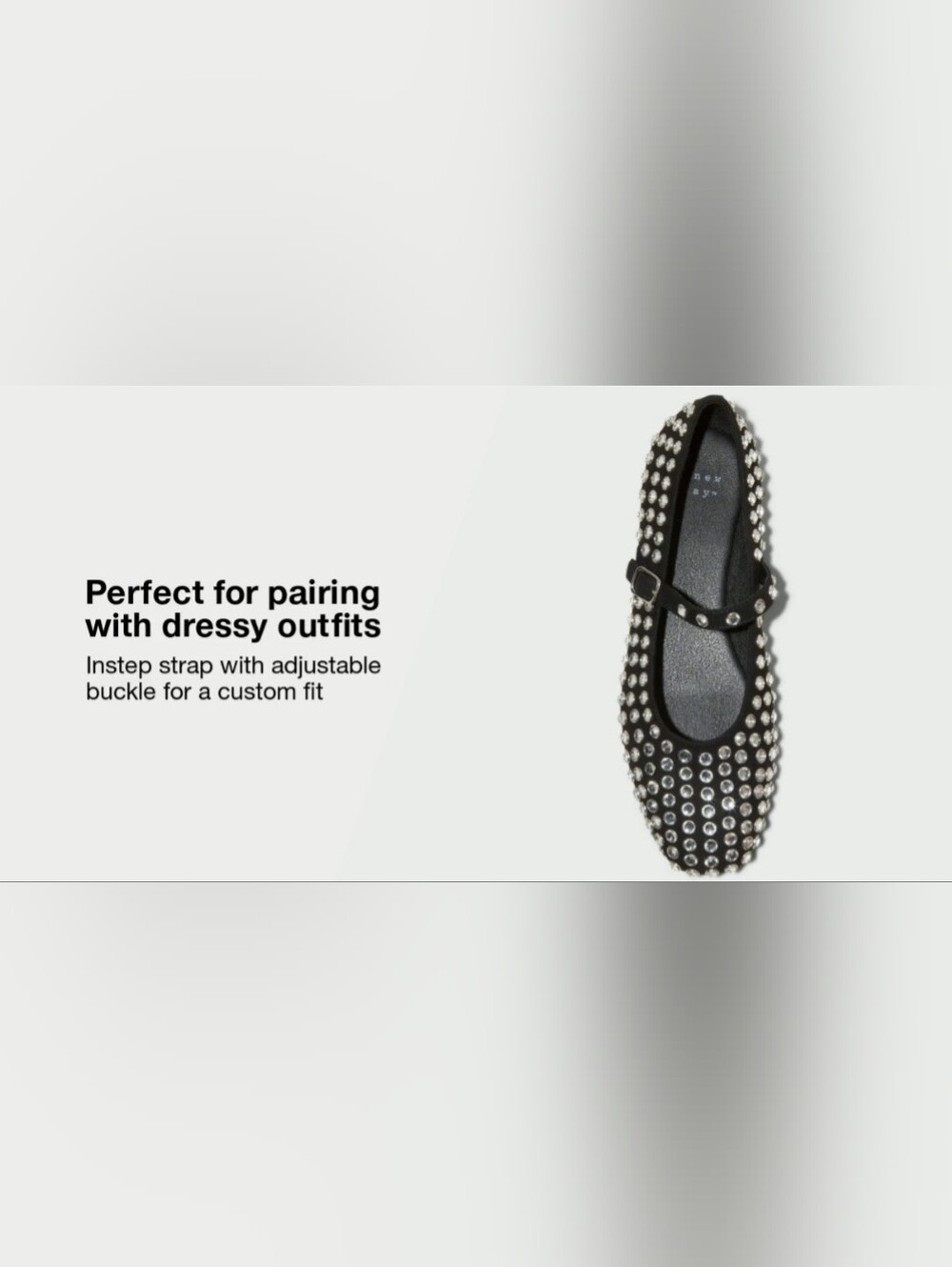 Women's Issa Rhinestone Mary Jane Ballet Flats - A New Day Size 6 & 8 - Picture 8 of 16